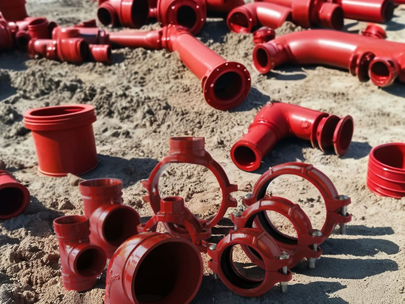 Corrosion damage to the grooved pipe fitting.