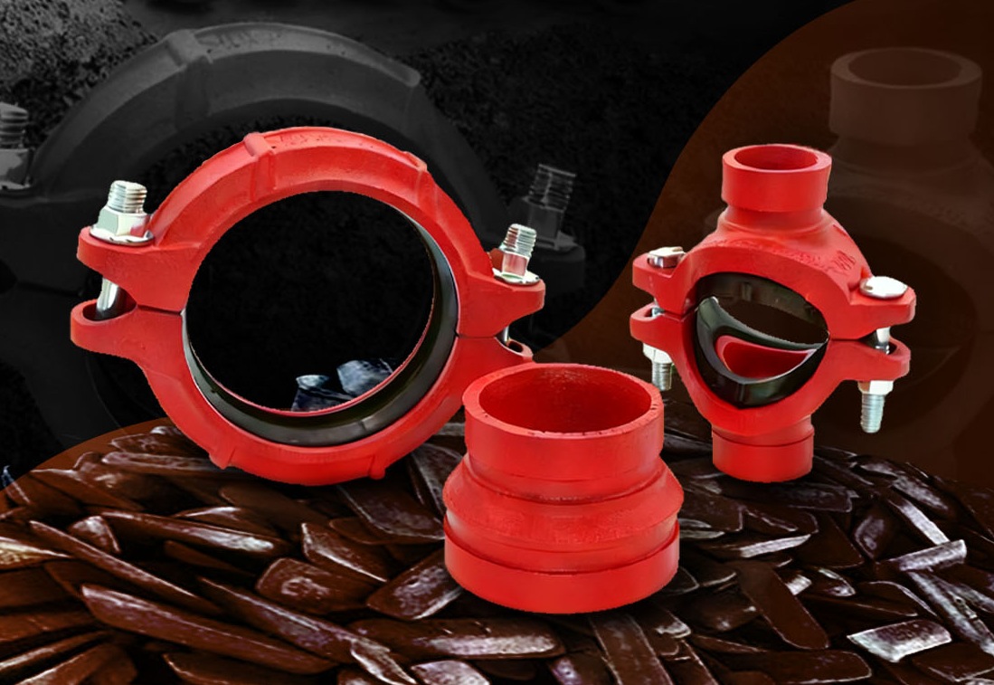 Ductile iron grooved fittings ensure strength corrosion resistance and certification
