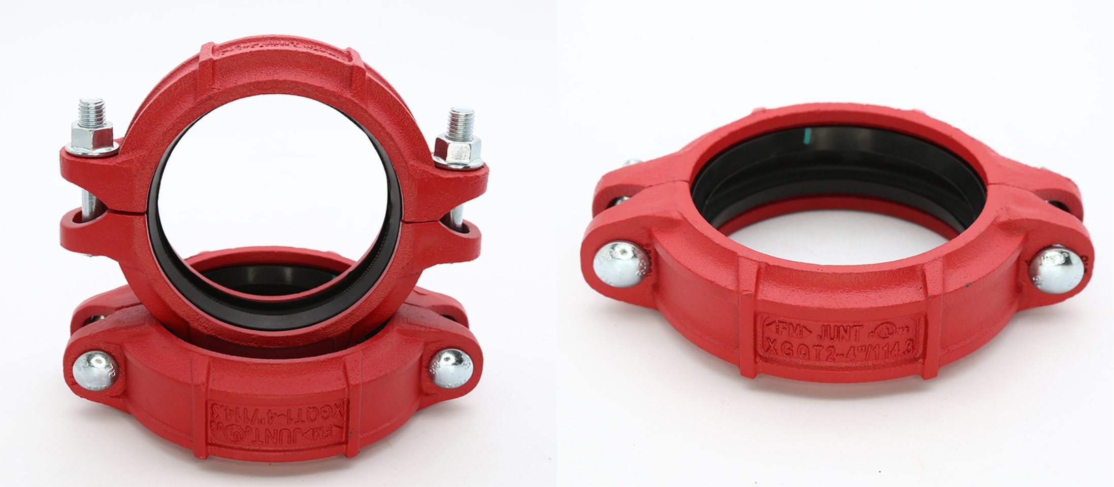Rigid and flexible grooved couplings for secure pipe connections